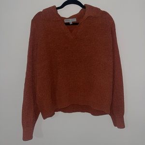 BRAND NEW Rust colored sweater w collar. Super soft. Size XL